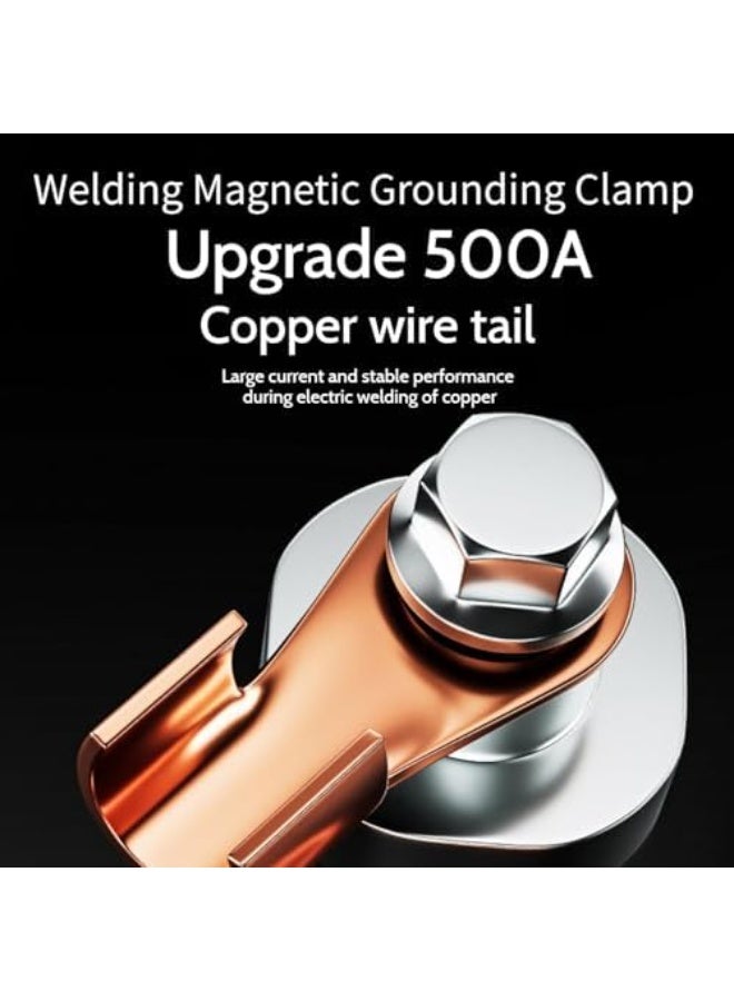 KASTWAVE Magnetic Welding Ground Clamp Set (2PCS) – Heavy Duty Strong Magnet Welding Grounding Clamp for Welding & Cutting – Durable Iron Construction – Medium Size 2.8cm & 3.3cm - Image 4